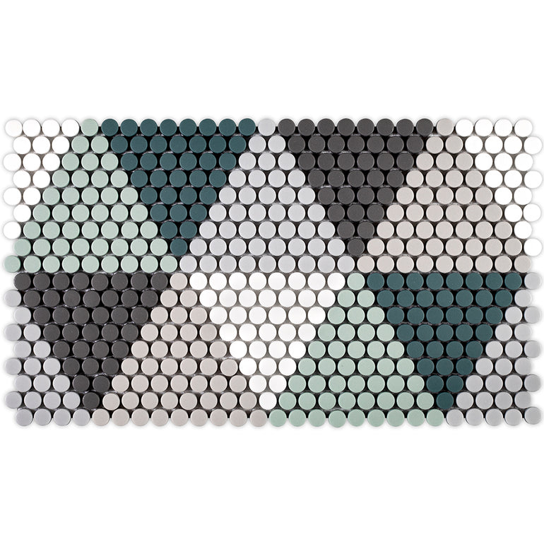 Log, Penny Round Mosaic | GLSGEOHYGGLOG | Geometro Glass Tile 