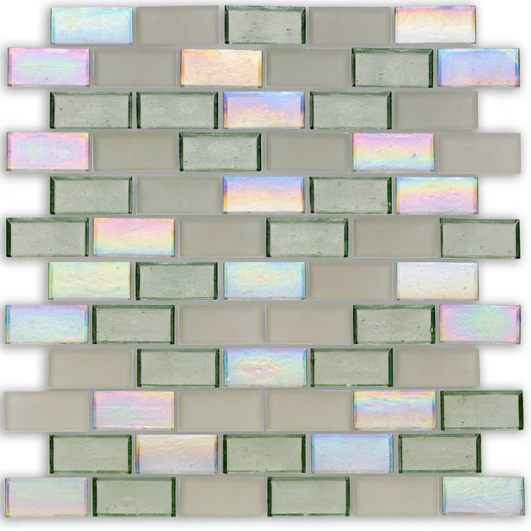 Shell, 1" x 2" Staggered - Glass Tile