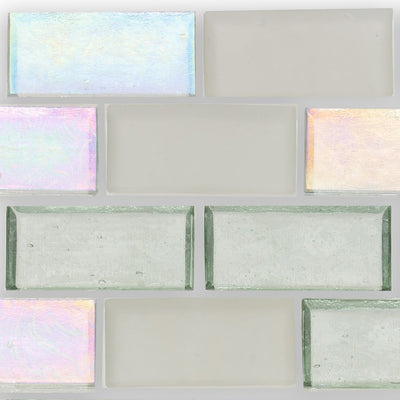 Shell, 1" x 2" Staggered - Glass Tile