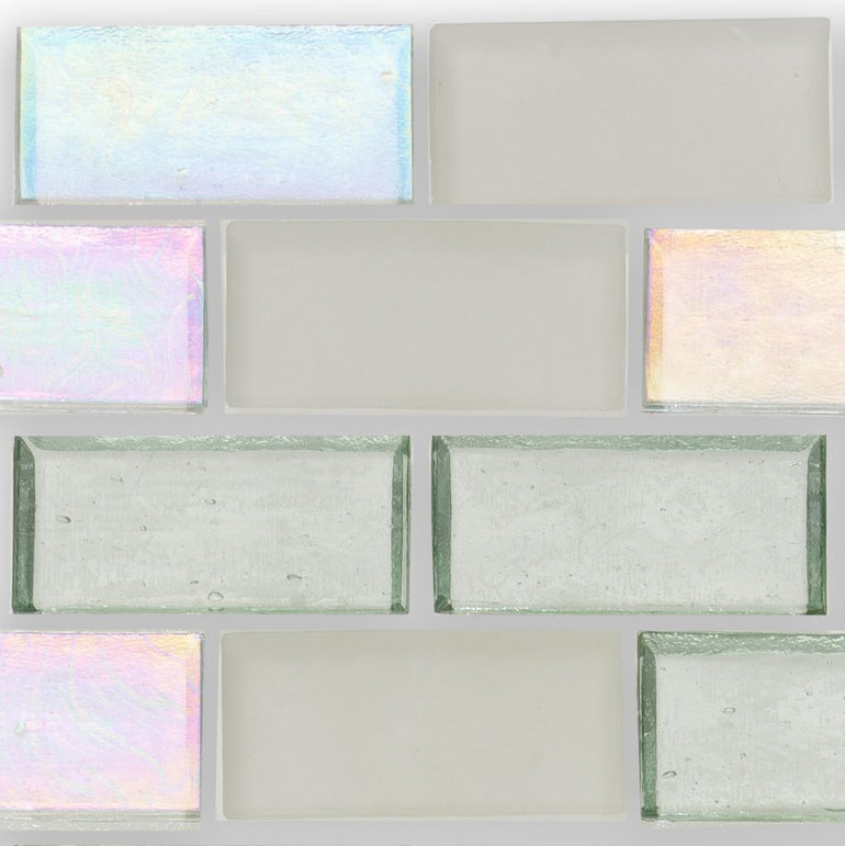 Shell, 1" x 2" Staggered - Glass Tile