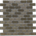 Smoke, 1" x 2" Staggered - Glass Tile