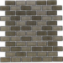 Smoke, 1" x 2" Staggered - Glass Tile