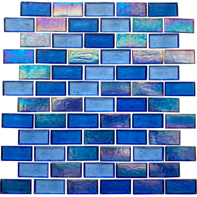 Santorini, 1" x 1" Stacked | Glass Tile | American Glass Mosaics