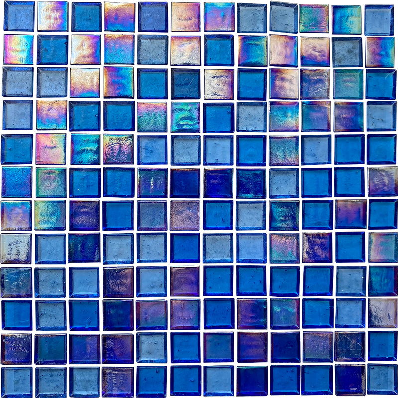 Santorini, 1" x 1" Stacked | Glass Mosaic Tile | American Glass Mosaics