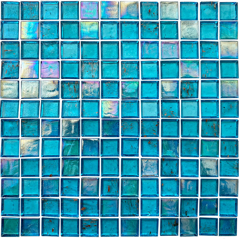 Mahana, 1" x 1" Stacked | Glass Pool Tile | American Glass Mosaics