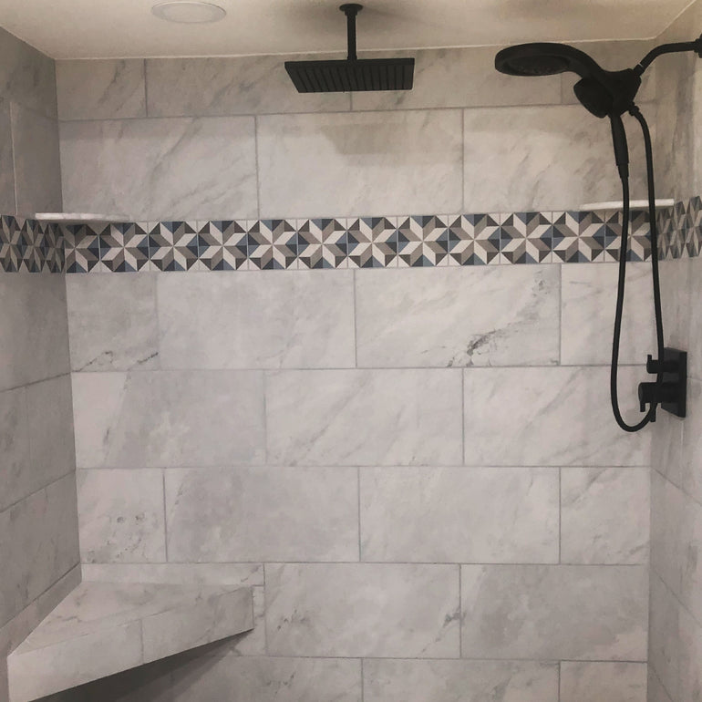 Gina, 6" x 6" Tile | APEFIORGINA6 | Aquatica Porcelain Pool Tile