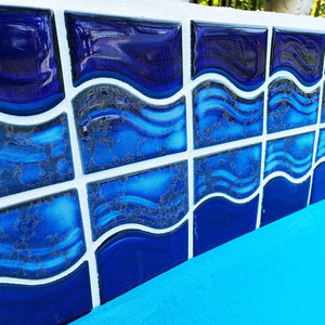 Wave Pattern Pool Tile | Decorative Porcelain Tile for Pools – AquaBlu ...