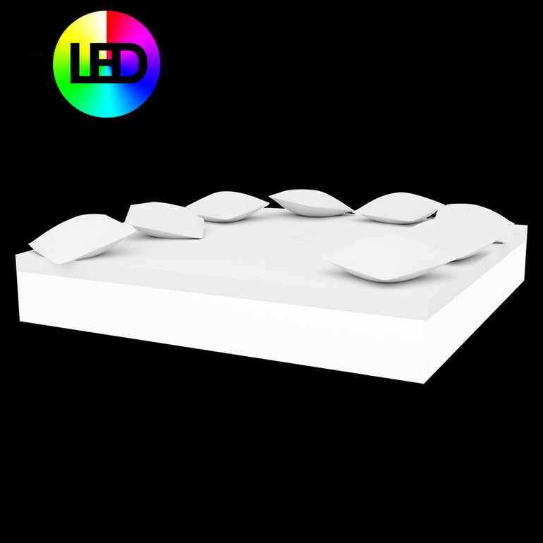 JUT DOUBLE DAYBED WITH 8 PILLOWS, LED RGBW WITH CABLE, 44420L, VONDOM Luxury Outdoor Furniture