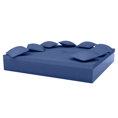 JUT DOUBLE DAYBED WITH 8 PILLOWS, NOTTE BLUE, 44420-NOTTE BLUE, VONDOM Luxury Outdoor Furniture