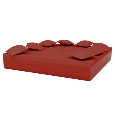 JUT DOUBLE DAYBED WITH 8 PILLOWS, PURJAI RED, 44420-PURJAI RED, VONDOM Luxury Outdoor Furniture