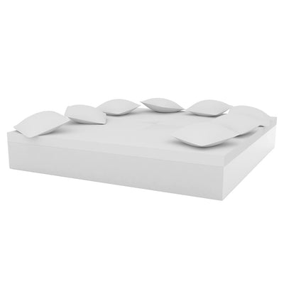 JUT DOUBLE DAYBED WITH 8 PILLOWS, WHITE, 44420-WHITE, VONDOM Luxury Outdoor Furniture