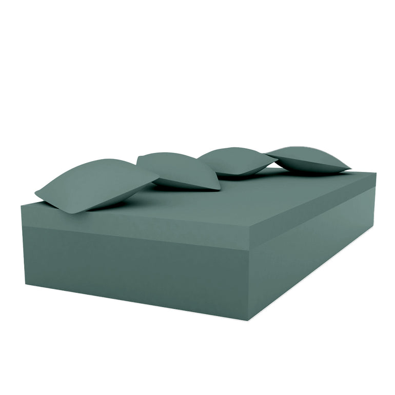 JUT SINGLE DAYBED WITH 4 PILLOWS, GREEN, 44421-GREEN, VONDOM Luxury Outdoor Furniture