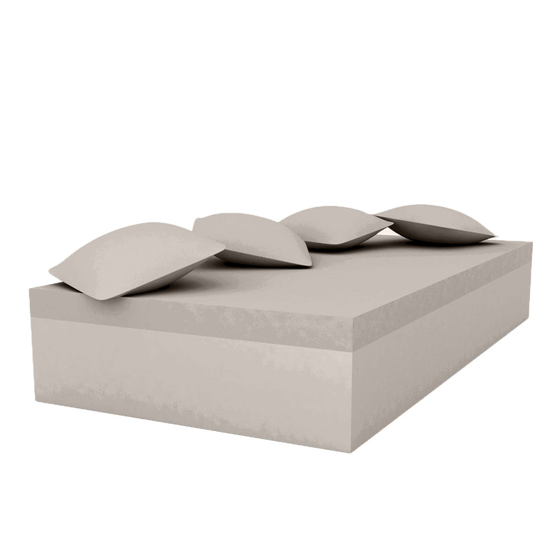 JUT SINGLE DAYBED WITH 4 PILLOWS, TAUPE, 44421-TAUPE, VONDOM Luxury Outdoor Furniture