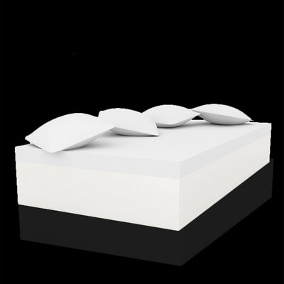 JUT SINGLE DAYBED WITH 4 PILLOWS, WHITE LED, 44421W, VONDOM Luxury Outdoor Furniture