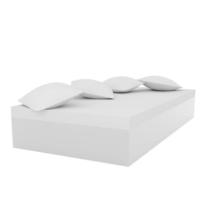 JUT SINGLE DAYBED WITH 4 PILLOWS, WHITE, 44421-WHITE, VONDOM Luxury Outdoor Furniture