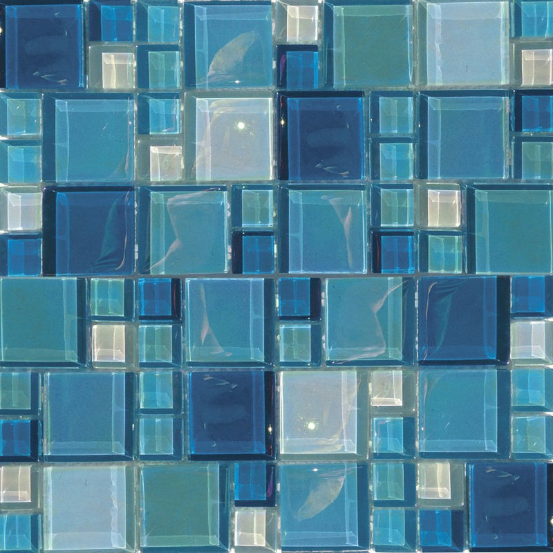 KEEKELURAAAQSH - Aquatica Shimmer, Mixed - Glass Tile