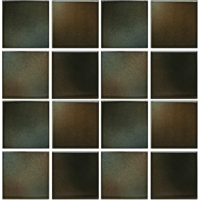 KLM-331 - Misty Brown, 3" x 3" - Porcelain Pool Tile - Fujiwa