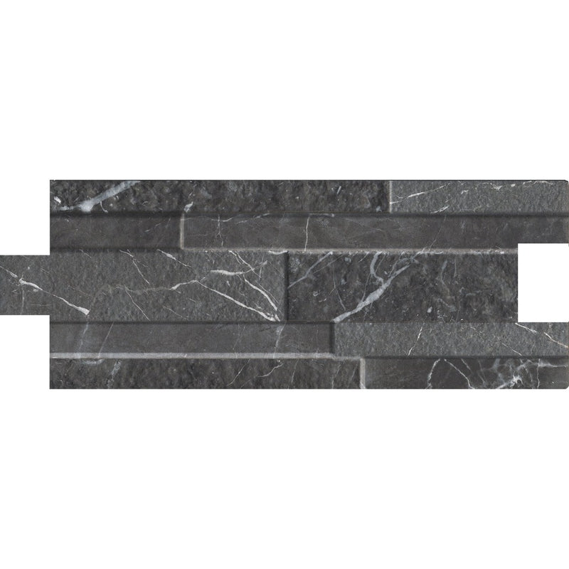 Black Ledgerstone Tile | KRAMARMBLACK615 | Porcelain Pool Tile