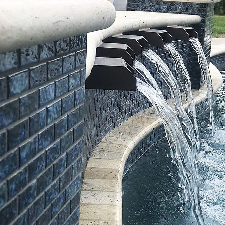 Blue Blend, 1-1/8" x 2-1/4" | LICATA-71 | Fujiwa Porcelain Pool Tile