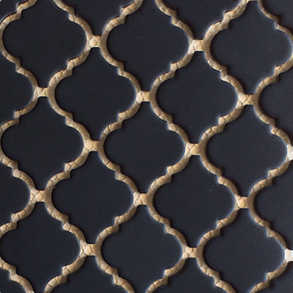 LT-1022 - Matte Black, 2" x 2" - Porcelain Pool Tile - Fujiwa