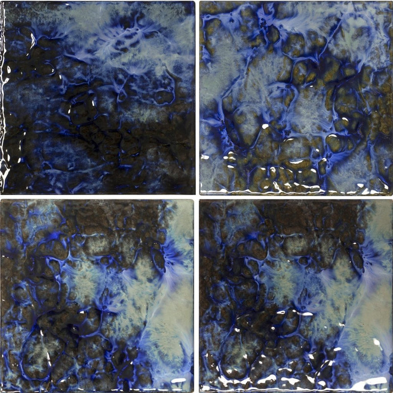 LUNAR-671 - Blue Blend, 6" x 6" (4 pcs, 1 sqft) - Porcelain Pool Tile - Fujiwa