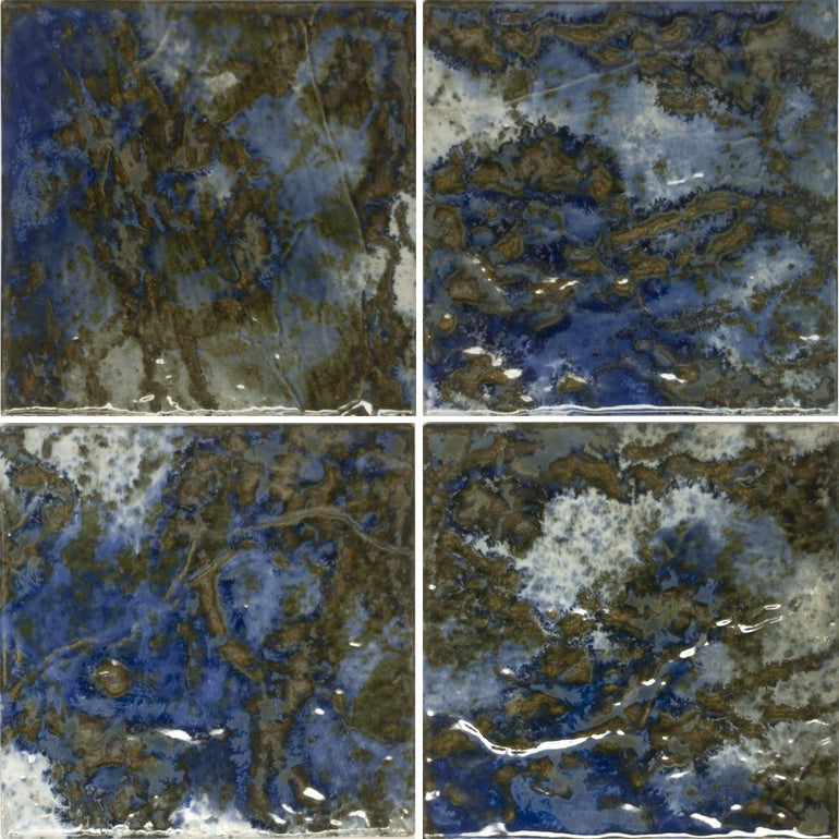 LUNAR-673 - Peacock, 6" x 6" (4 pcs, 1 sqft) - Porcelain Pool Tile - Fujiwa