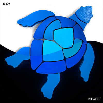 Swimming Turtle, Blue | STU-L-B | Glow in the Dark Pool Mosaics