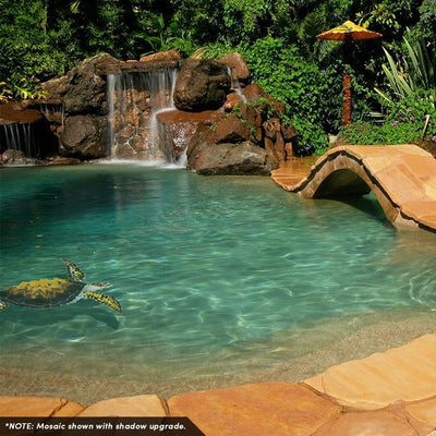 Loggerhead Turtle CC | LT8-18 | Pool Mosaic by Custom Mosaics