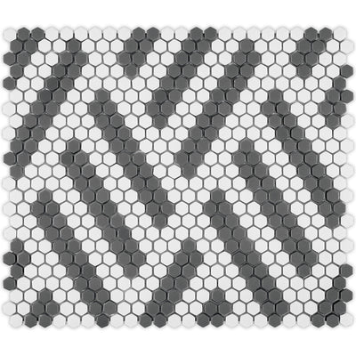 Zip, Hexagon Mosaic Tile | GLSGEOMISSZIP | Geometro Glass Tile