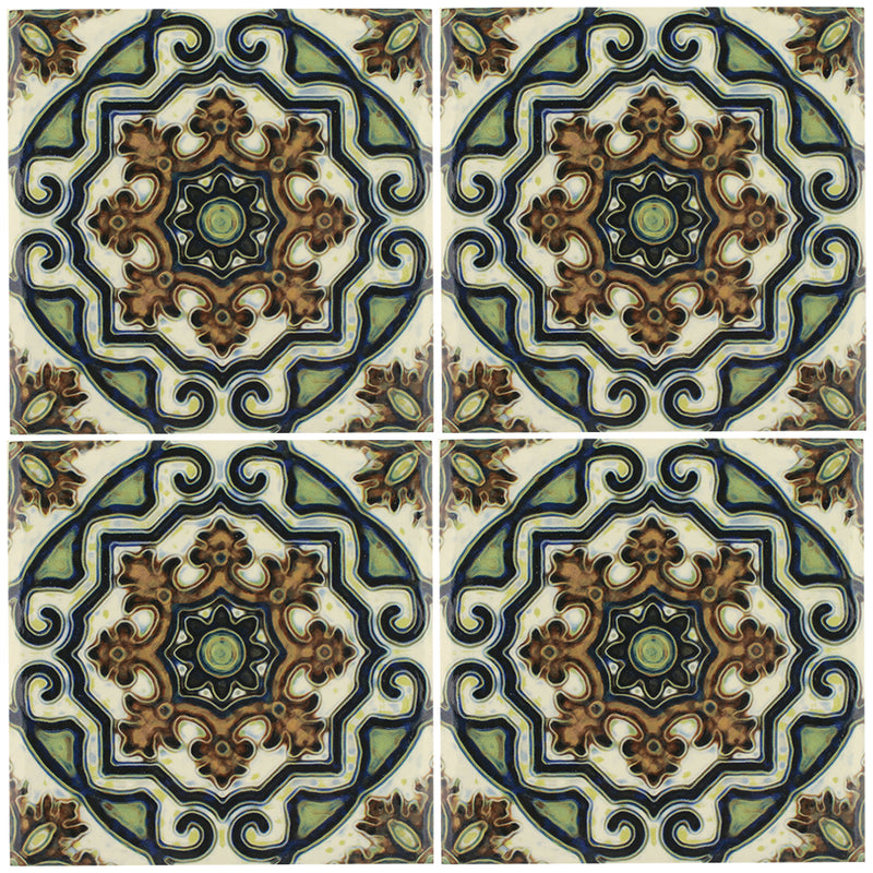 Maioliche 11, 6" x 6" Porcelain Pool Tile | CVLMAIOLICHE11 | Aquatica