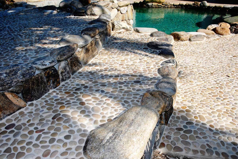 Stone Mosaics - Maluku Tan - Pebble Tile