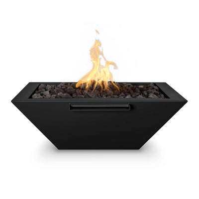 Maya 24" Fire and Water Bowl, Powder Coated Metal | The Outdoor Plus - Black