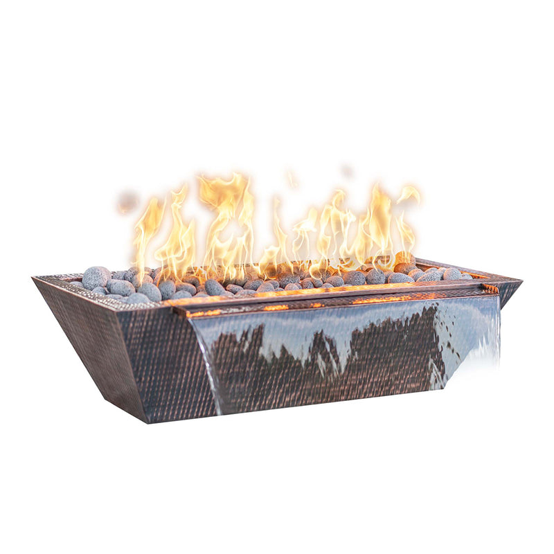 Maya Linear Fire and Water Bowl, Hammered Copper | The Outdoor Plus