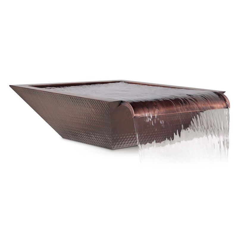 Maya Copper Water Bowl, Wide Spillway | Pool Bowl Water Feature