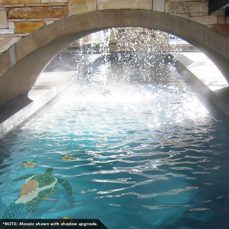 Mermaid & Turtle | MT48-41 | Pool Mosaic by AquaBlu Mosaics