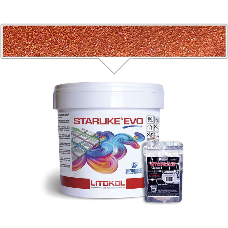 litokol starlike metallic epoxy rust colored grout
