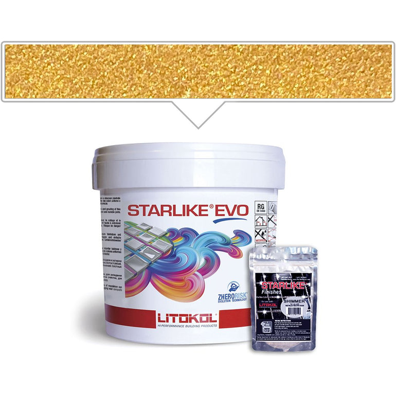 litokol starlike metallic epoxy gold grout