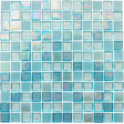 Amalfi, 1" x 1" Stacked | Glass Pool Tile | American Glass Mosaics