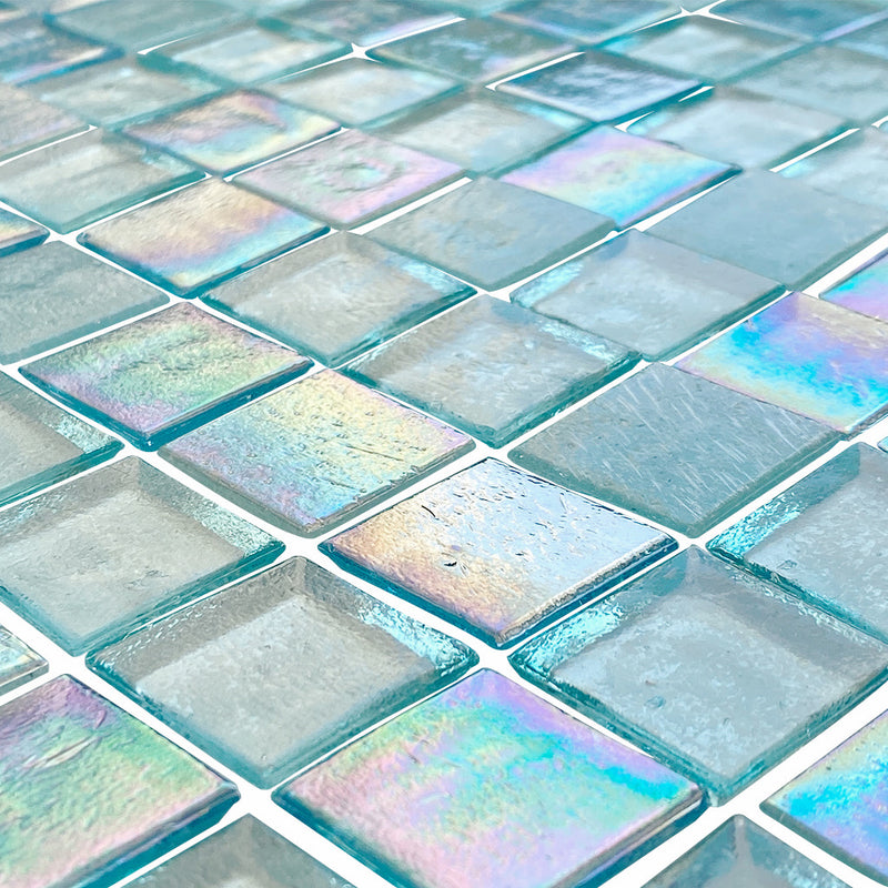 Amalfi, 1" x 1" Stacked | Glass Pool Tile | American Glass Mosaics