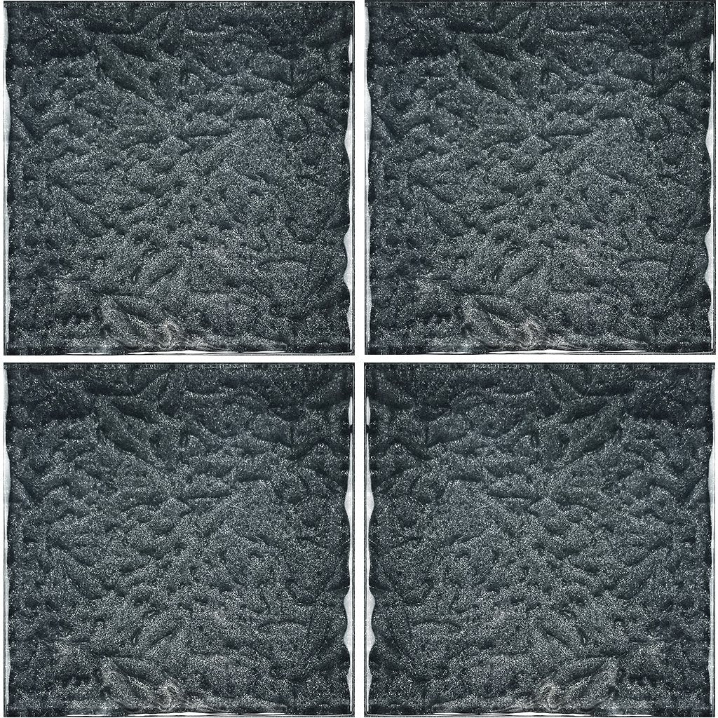 Artistry in Mosaics Moonscape Series Black 6" x 6" Glass Pool Tile | MS866K1 | AquaBlu Mosaics
