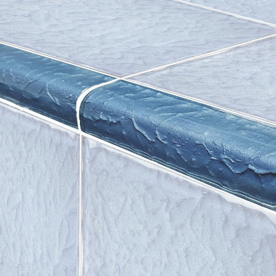 Steel Blue Glass Trim Tile | TRIM-MS826B2 | Moonscape Series Pool Tile