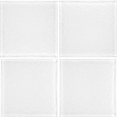 White 6" x 6" Glass Pool Tile | MS866W2 | AquaBlu Mosaics