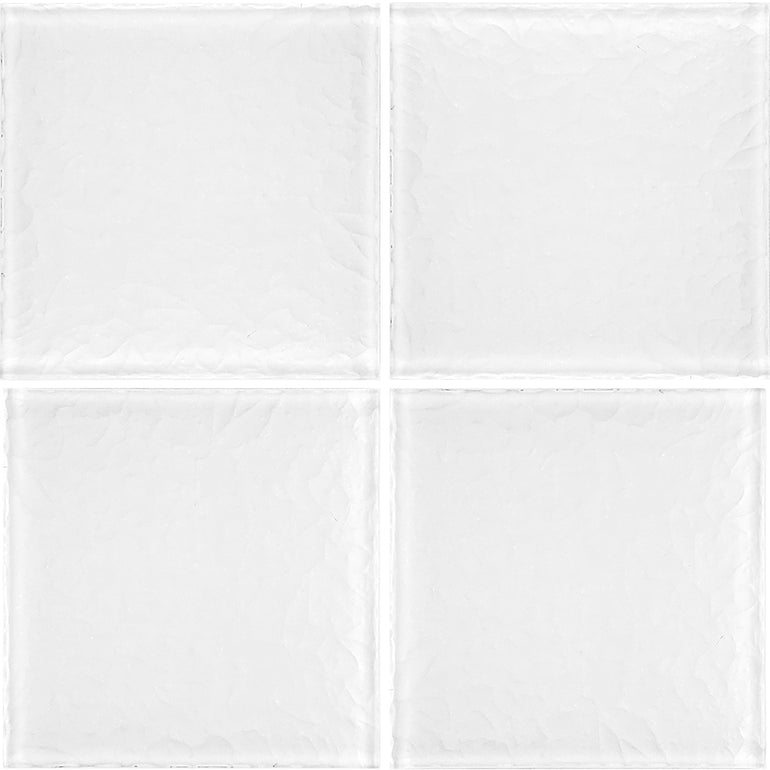 White 6" x 6" Glass Pool Tile | MS866W2 | AquaBlu Mosaics