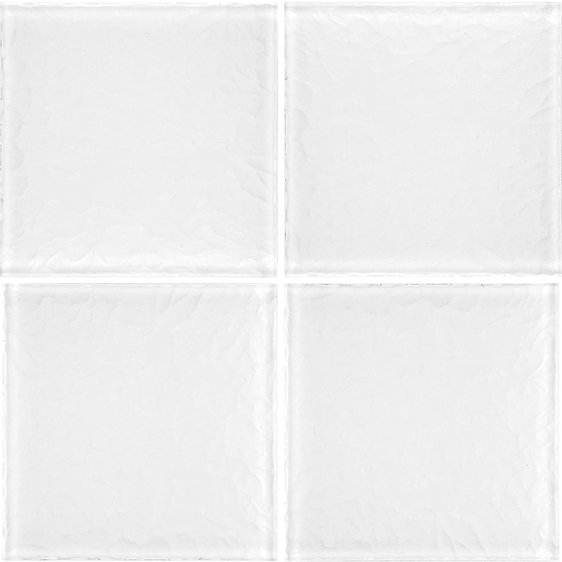 White 6" x 6" Glass Pool Tile | MS866W2 | AquaBlu Mosaics