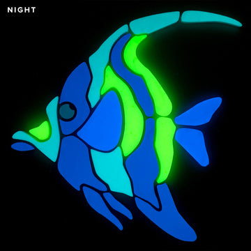 Moorish Idol Fish Pool Mosaic | Glow in the Dark Pool Tile by Element Glow