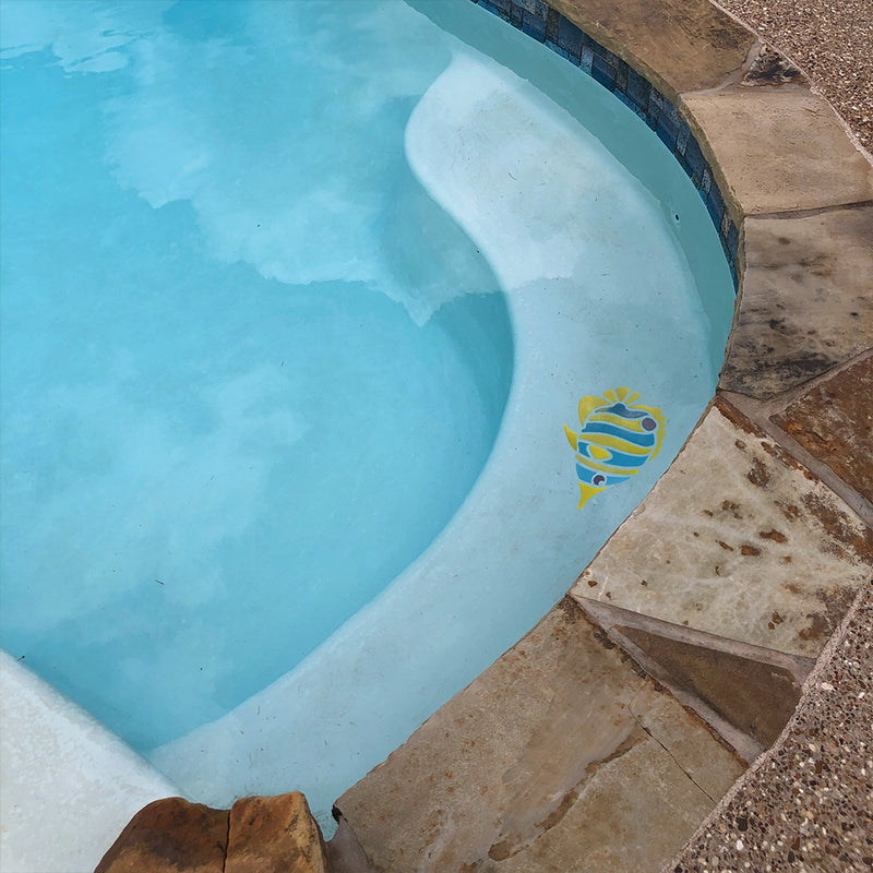 Copperband Butterflyfish, Right - Glow in the Dark Pool Mosaics