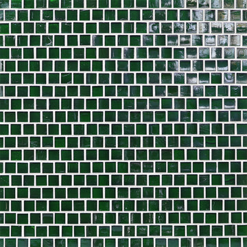 Evergreen Iridescent, 5/8" x 5/8" Glass Mosaic Tile | Murrine Mosaics