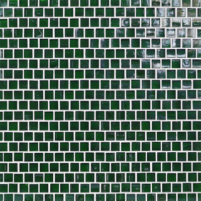 Evergreen Iridescent, 5/8" x 5/8" Glass Mosaic Tile | Murrine Mosaics