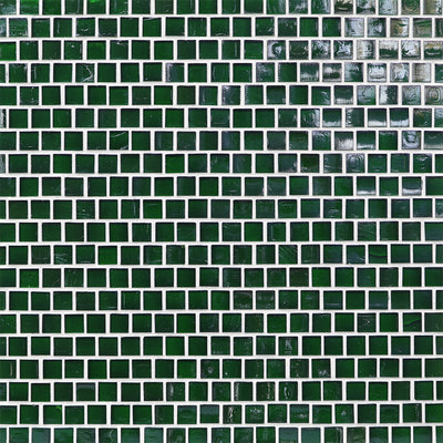 Evergreen Iridescent, 5/8" x 5/8" Glass Mosaic Tile | Murrine Mosaics