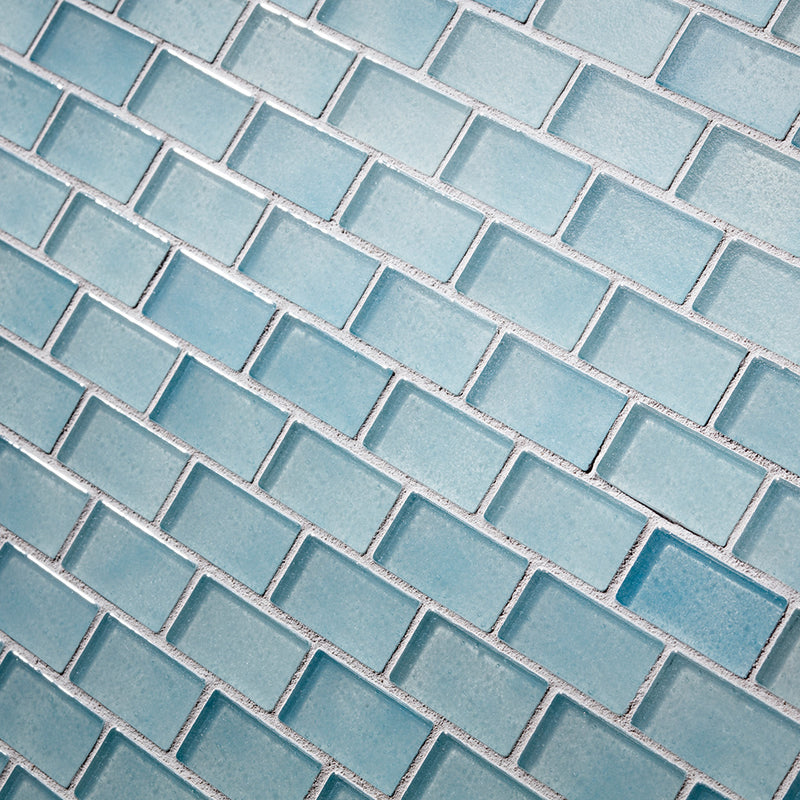 Angelite Natural 3/4" x 1-5/8" Glass Pool Tile | Murrine Mosaics